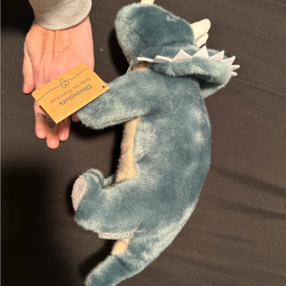 Demdaco Teal and Gray Dinosaur Plush- NWT - Picture 4 of 8